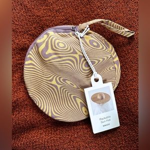 Baggu Packable Sunhat - Yellow & Taupe/lavender
